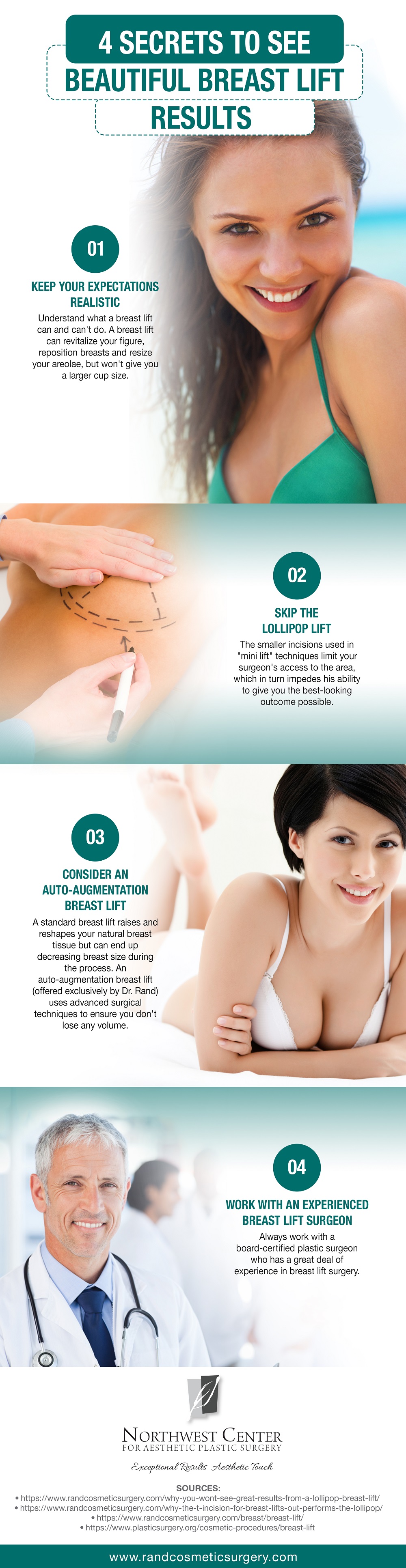 4 Secrets to See Beautiful Breast Lift Results [Infographic